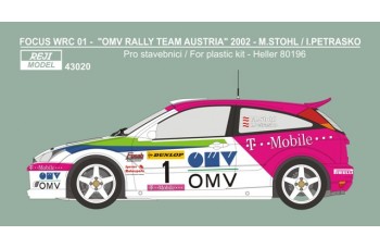 Decal – Ford Focus WRC 01 OMV Rally team 2002